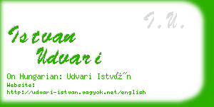 istvan udvari business card